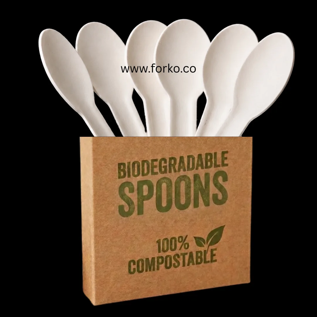 Biodegradable paper spoon by Forko Green — view 6